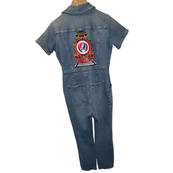 Grateful Dead Pants - Good American Denim Jumpsuit Grateful Dead Patch Women's Size 2